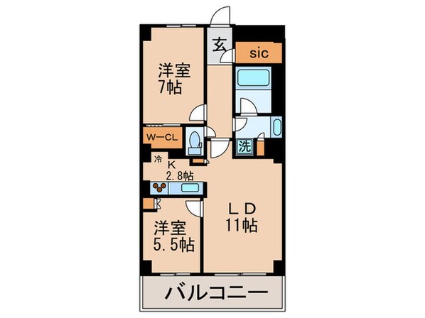 パ－クアクシス豊洲の物件間取画像